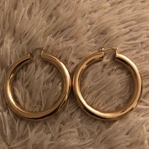 Fashion Jewelry Gold chunky hoops